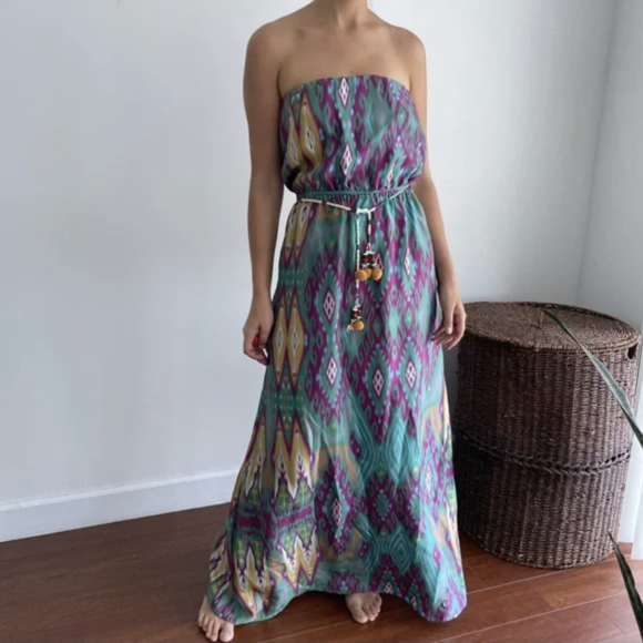 Printed Strapless Dresses